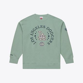 Men's Mitchell & Ness Green Los Angeles Dodgers Yacht Rock Fleece Sweatshirt