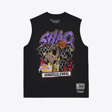 Men's Mitchell & Ness Shaquille O'Neal Black Los Angeles Lakers Best in Class Tank Top