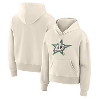 Women's Fanatics Cream Dallas Stars Distressed Logo Hoodie