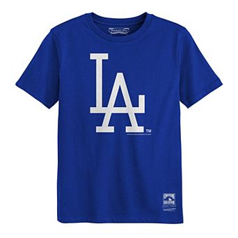 Preschool Mitchell & Ness Royal Los Angeles Dodgers Retro Logo T-Shirt