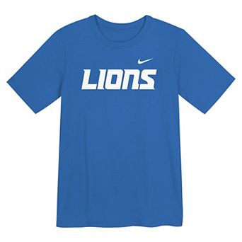 Preschool Nike Blue Detroit Lions Wordmark T-Shirt