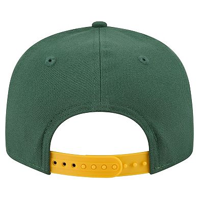 Men's New Era Green Green Bay Packers Core Team Script 9FIFTY Snapback Hat