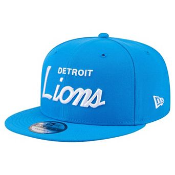Men's New Era Blue Detroit Lions Core Team Script 9FIFTY Snapback Hat