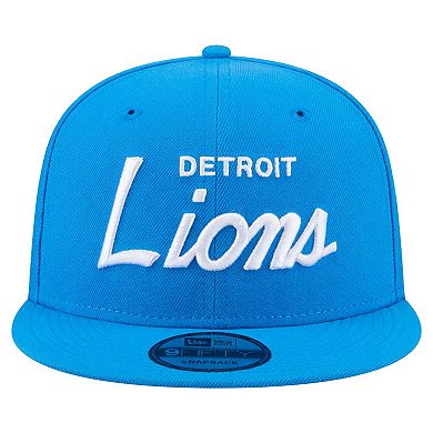 Men's New Era Blue Detroit Lions Core Team Script 9FIFTY Snapback Hat