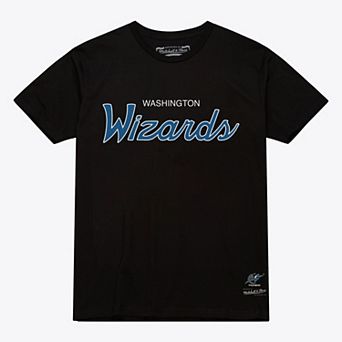 Men's Mitchell & Ness Black Washington Wizards Vintage Wordmark T-Shirt