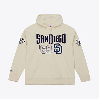 Men's Mitchell & Ness Cream San Diego Padres Yacht Rock Fleece Hoodie