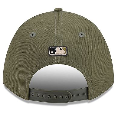 Youth New Era Olive Boston Red Sox 2026 Armed Forces Day 9FORTY M-Crown Adjustable Hat