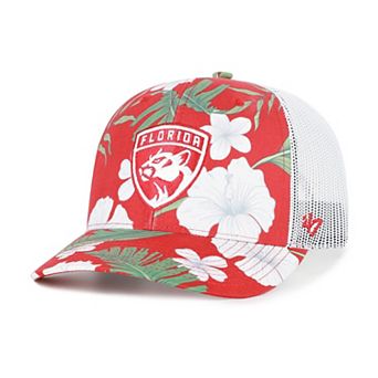 Men's '47 Red/White Florida Panthers Beach Side Adjustable Trucker Hat