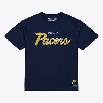 Men's Mitchell & Ness Navy Indiana Pacers Vintage Wordmark T-Shirt