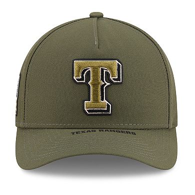 Youth New Era Olive Texas Rangers 2026 Armed Forces Day 9FORTY M-Crown Adjustable Hat