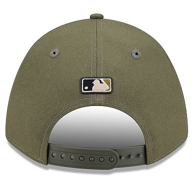 Youth New Era Olive Colorado Rockies 2026 Armed Forces Day 9FORTY M-Crown Adjustable Hat