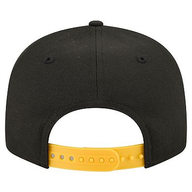 Men's New Era Black Pittsburgh Steelers Core Team Script 9FIFTY Snapback Hat