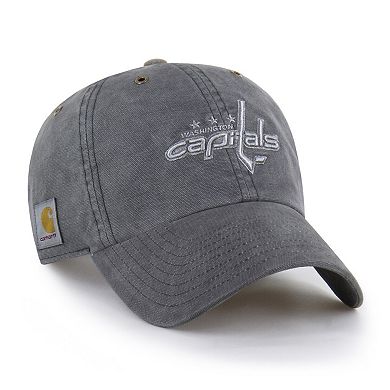 Men's Carhartt x '47 Charcoal Washington Capitals Clean Up Adjustable Hat