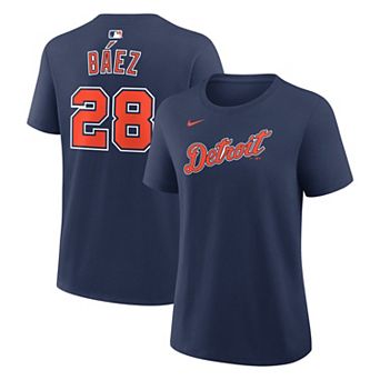 Women's Nike Javier Báez Navy Detroit Tigers Name & Number T-Shirt