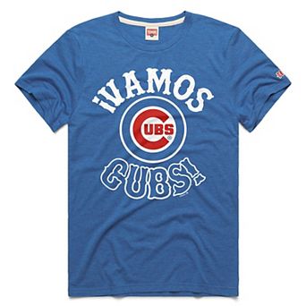 Men's Homage Royal Chicago Cubs Vamos Tri-Blend T-Shirt