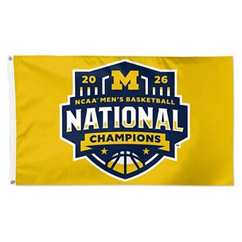 WinCraft Michigan Wolverines 2026 NCAA Men's Basketball National Champions 3' x 5' Single-Sided Deluxe Flag