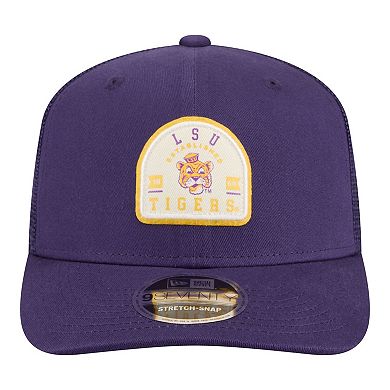 Men's New Era Purple LSU Tigers Patched 9SEVENTY Trucker Adjustable Hat