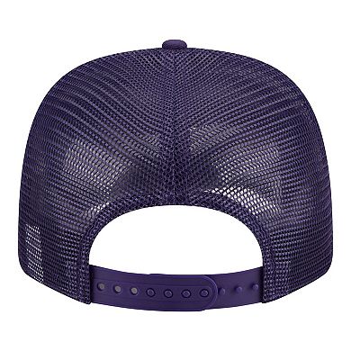 Men's New Era Purple LSU Tigers Patched 9SEVENTY Trucker Adjustable Hat