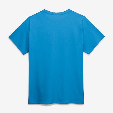 Men's Logo Athletic Blue Miami Marlins Official Logo T-Shirt