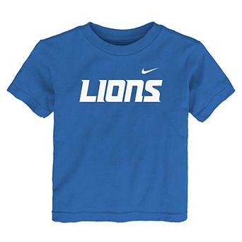 Toddler Nike Blue Detroit Lions Wordmark T-Shirt
