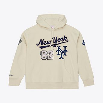 Men's Mitchell & Ness Cream New York Mets Yacht Rock Fleece Hoodie