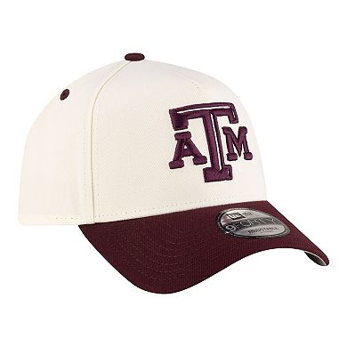 Men's New Era Cream Texas A&M Aggies 9FORTY A-Frame Adjustable Hat