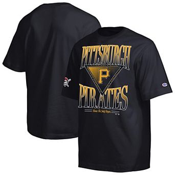 Men's Champion Black Pittsburgh Pirates Traditions Two Locations T-Shirt