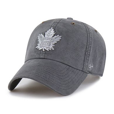 Men's Carhartt x '47 Charcoal Toronto Maple Leafs Clean Up Adjustable Hat