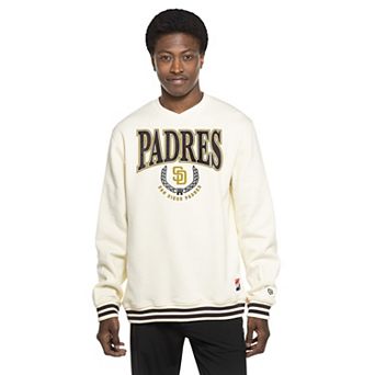 Men's New Era White San Diego Padres Throwback Sweatshirt