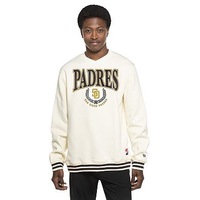 Men's New Era White San Diego Padres Throwback Sweatshirt