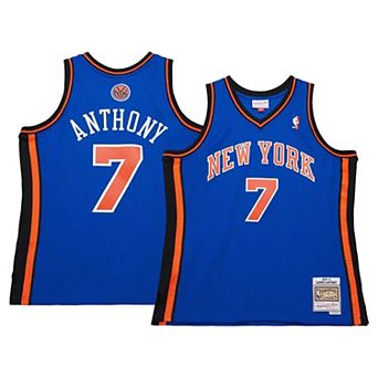 Men's Mitchell & Ness Carmelo Anthony Blue New York Knicks Big & Tall 2010/11 Swingman Jersey