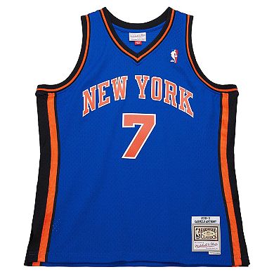 Men's Mitchell & Ness Carmelo Anthony Blue New York Knicks Big & Tall 2010/11 Swingman Jersey