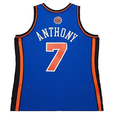 Men's Mitchell & Ness Carmelo Anthony Blue New York Knicks Big & Tall 2010/11 Swingman Jersey
