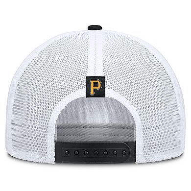 Men's Nike Khaki/Black Pittsburgh Pirates Rise A-Frame Trucker Adjustable Hat