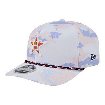 Men's New Era White Houston Astros Camo Rope 9SEVENTY Adjustable Hat