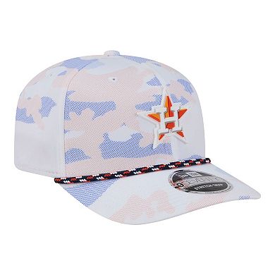 Men's New Era White Houston Astros Camo Rope 9SEVENTY Adjustable Hat