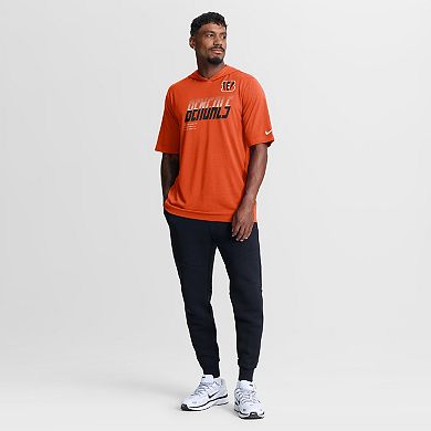 Men's Nike Orange Cincinnati Bengals Tri-Blend Hooded T-Shirt