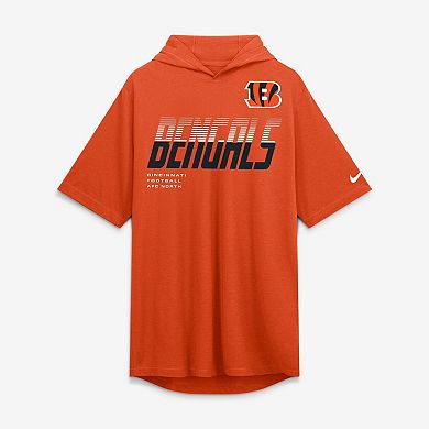 Men's Nike Orange Cincinnati Bengals Tri-Blend Hooded T-Shirt