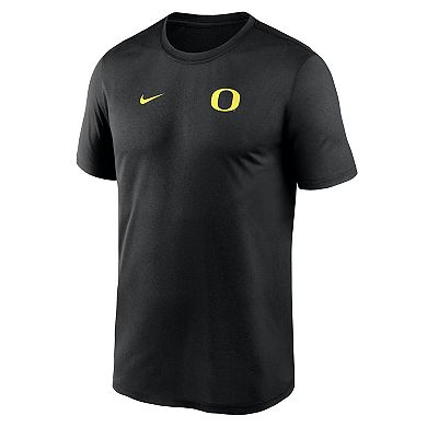 Men's Nike Black Oregon Ducks 2025 Sideline Small Logo Legend Dri-FIT T-Shirt