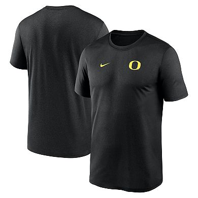 Men's Nike Black Oregon Ducks 2025 Sideline Small Logo Legend Dri-FIT T-Shirt