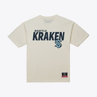 Men's Mitchell & Ness Cream Seattle Kraken Core Plus T-Shirt