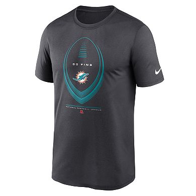 Men's Nike Anthracite Miami Dolphins Legend Icon Dri-FIT T-Shirt