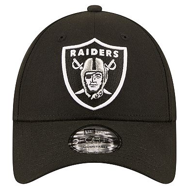 Men's New Era Black Las Vegas Raiders Core Team 9FORTY Adjustable Hat