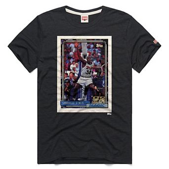 Unisex Homage Shaquille O'Neal Charcoal Orlando Magic Topps Trading Card Player Tri-Blend T-Shirt
