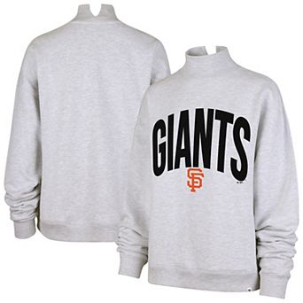Women's '47 Heather Gray San Francisco Giants Subtle Muse Mock Neck Sweatshirt