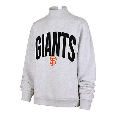 Women's '47 Heather Gray San Francisco Giants Subtle Muse Mock Neck Sweatshirt