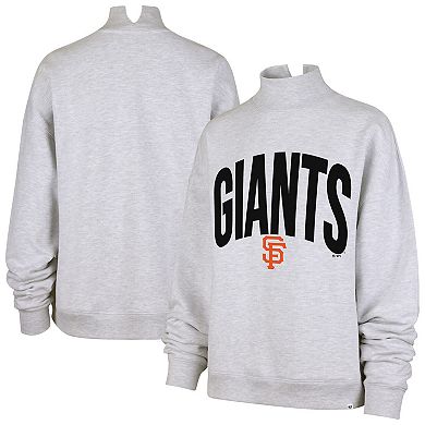 Women's '47 Heather Gray San Francisco Giants Subtle Muse Mock Neck Sweatshirt