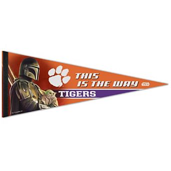WinCraft Clemson Tigers 12" x 30" Premium Quality Star Wars the Mandalorian Pennant