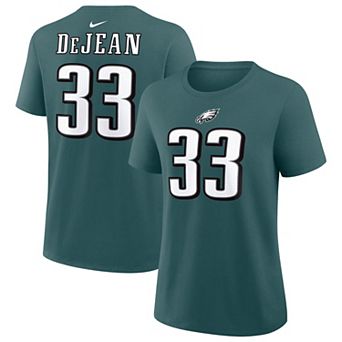 Women's Nike Cooper DeJean Midnight Green Philadelphia Eagles Name & Number T-Shirt