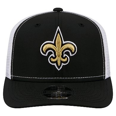 Men's New Era Black New Orleans Saints 9SEVENTY Trucker Adjustable Hat